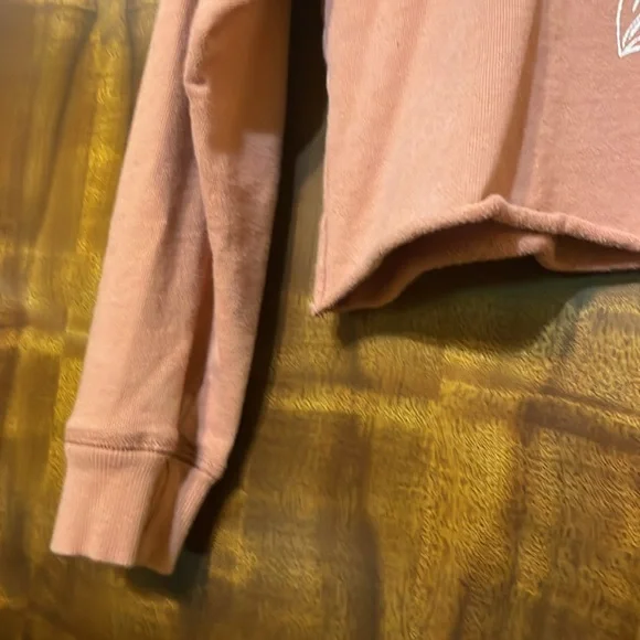 Originality Juniors M Pink Cotton Sunflower Crop Top Long Sleeve Made USA - Picture 12 of 13